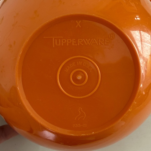 Vintage 70s Tupperware Harvest Orange Bowl 235-2 - Picture 3 of 9